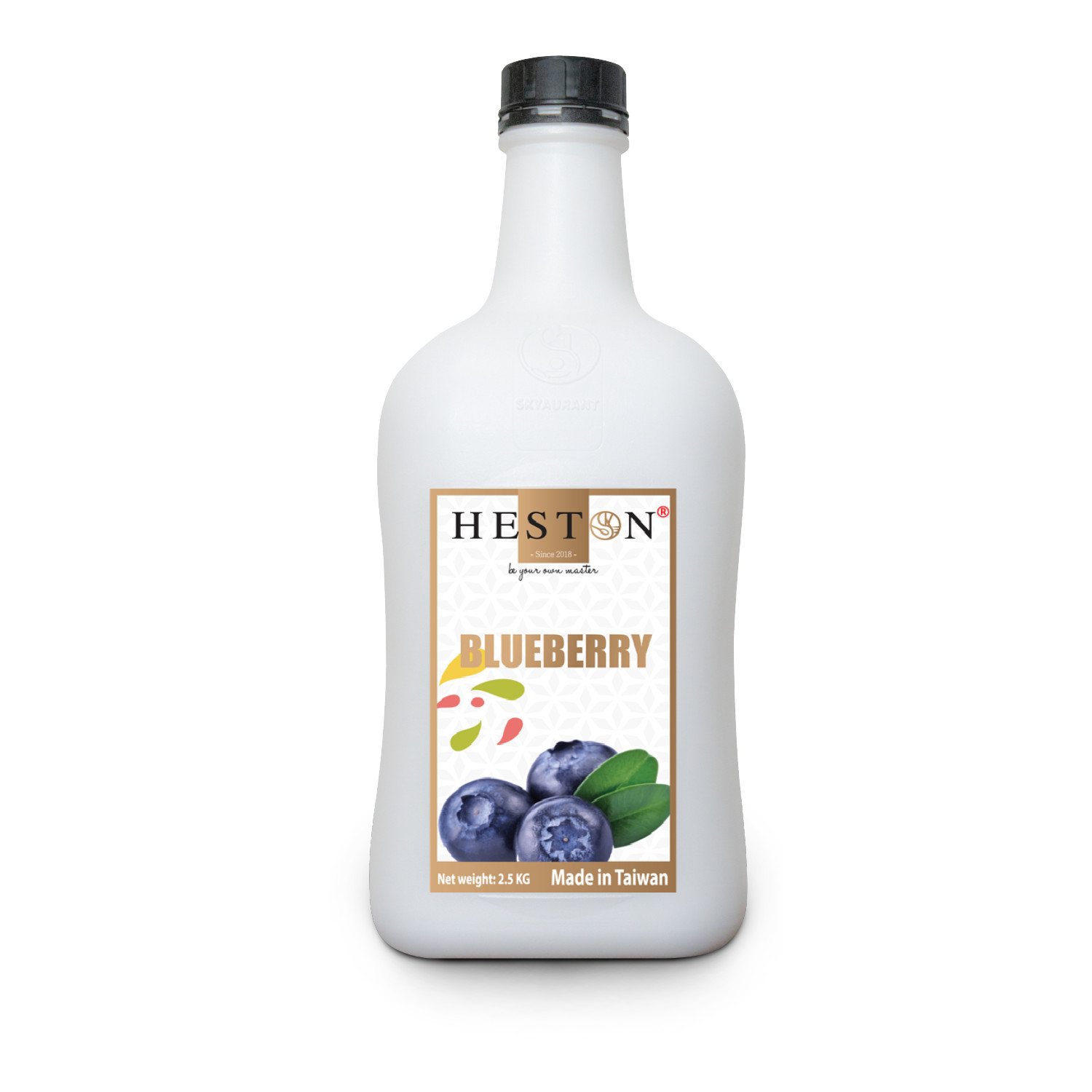 Syrup việt quất hiệu Heston Đài Loan mẫu mới chai 2500ml