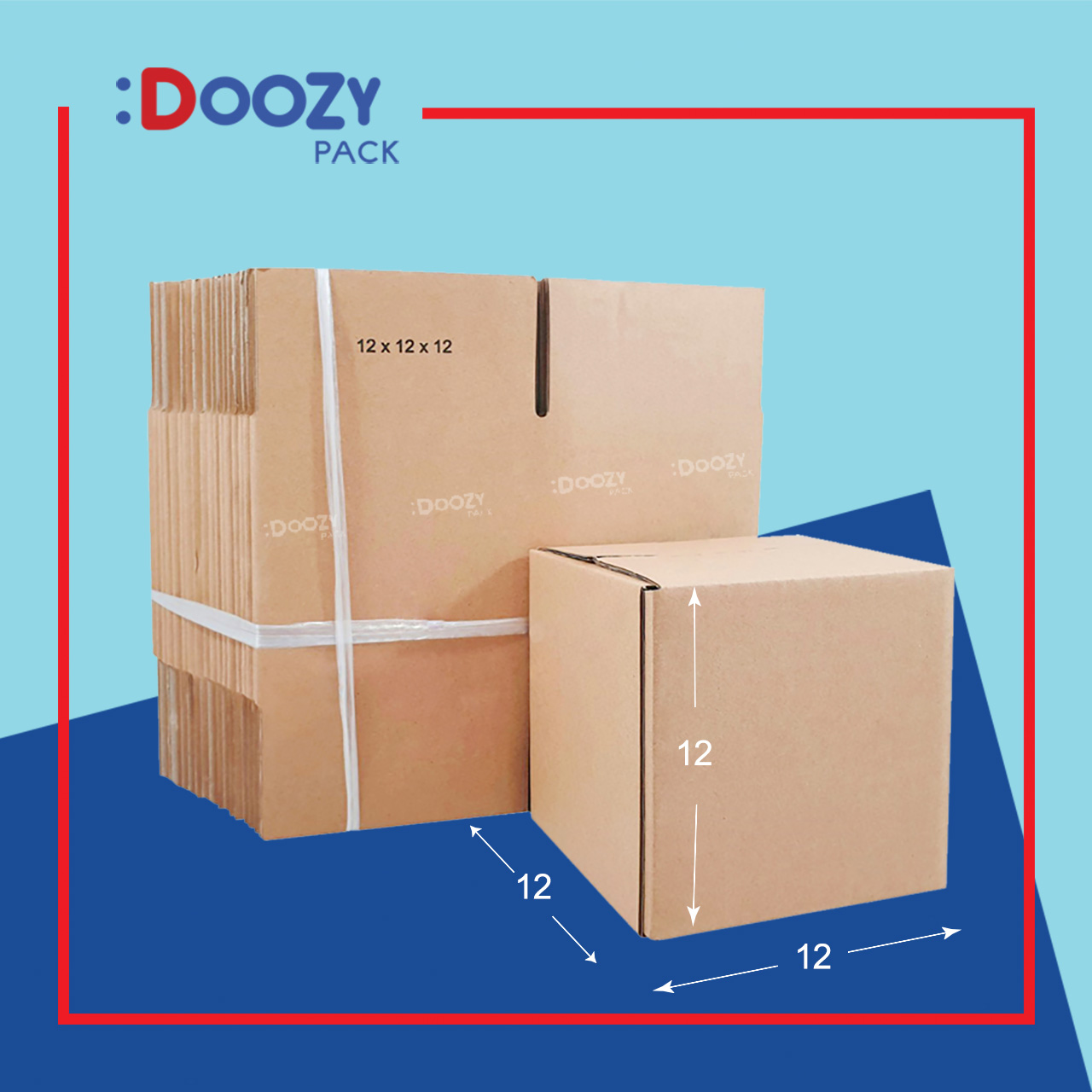 Bộ 100 thùng carton size 43, KT 12*12*12 cm