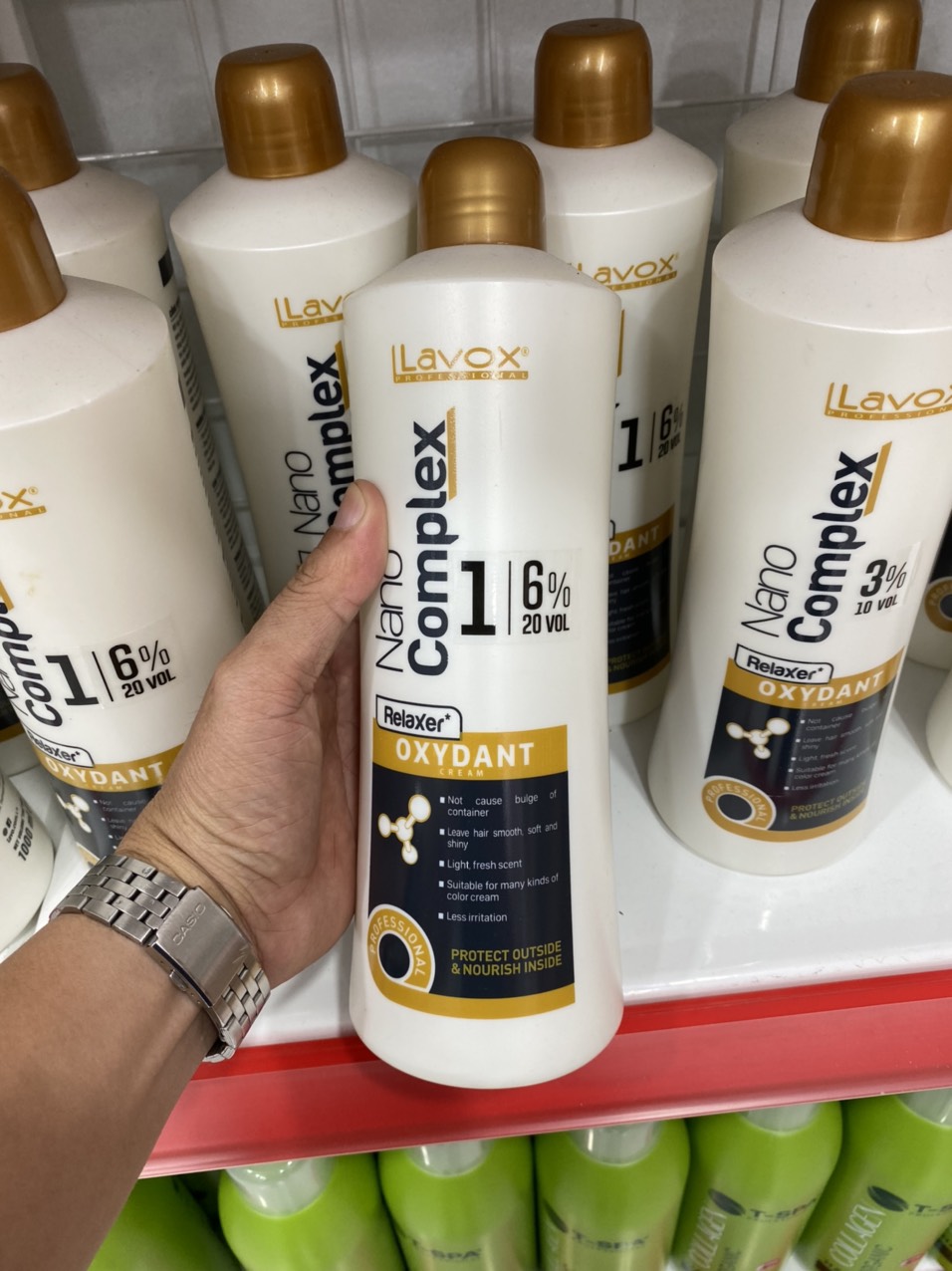 [Chai 1000ml] Oxy Trợ Nhuộm Siêu Dưỡng Lavox Nano Complex (3%, 6%, 9%, 12%)