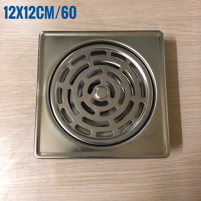 Thoát sàn inox 201 kích thước 12x12cm ống chờ 60