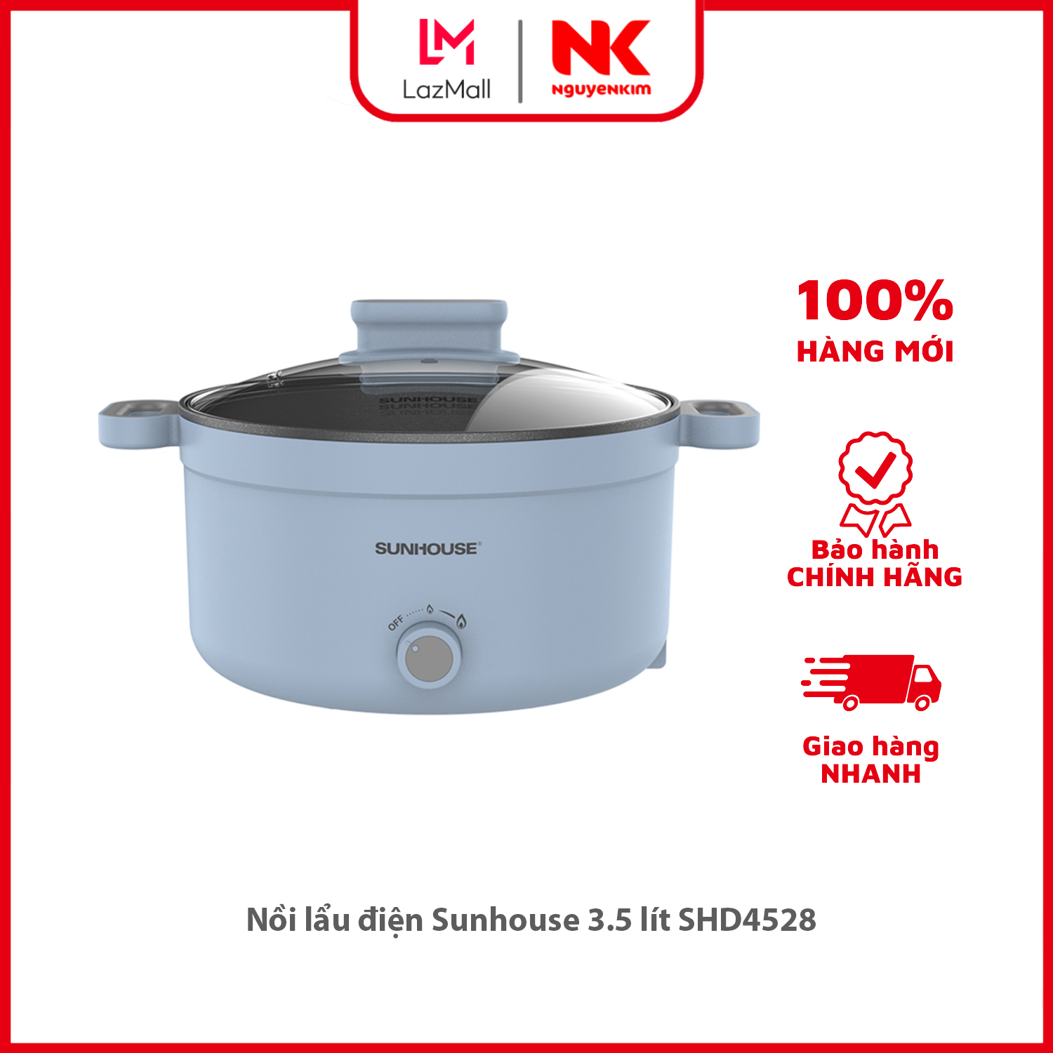 Nồi lẩu điện sunhouse 3.5 lít shd4528
