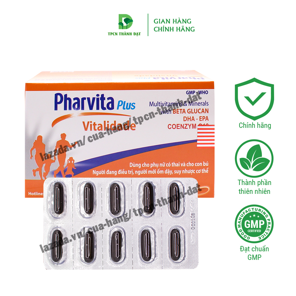 Vitamin tổng hợp Pharvita Plus giúp bồi bổ sức khỏe, nâng cao sức đề kháng