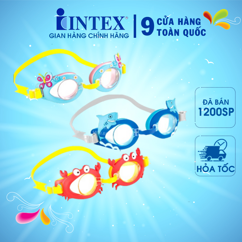 Kính bơi INTEX các sz từ 3 tuổi - kính bơi chính hãng intex, kính bơi trẻ em