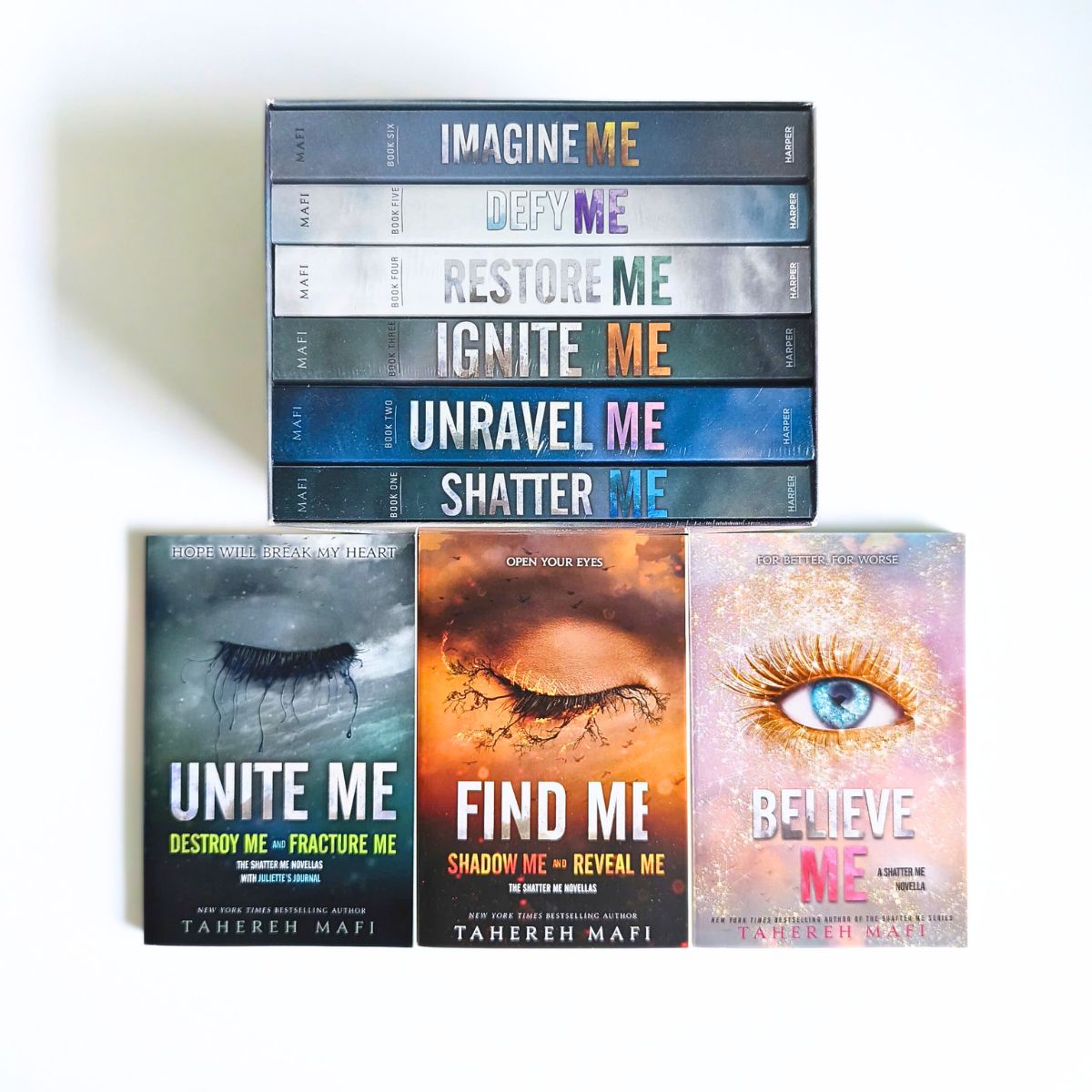 Shatter Me Series and Shatter Me Novellas : Shatter Me, Unravel Me, Ignite Me, Restore Me, Defy Me, Imagine Me ( Khu Vườn Sách )