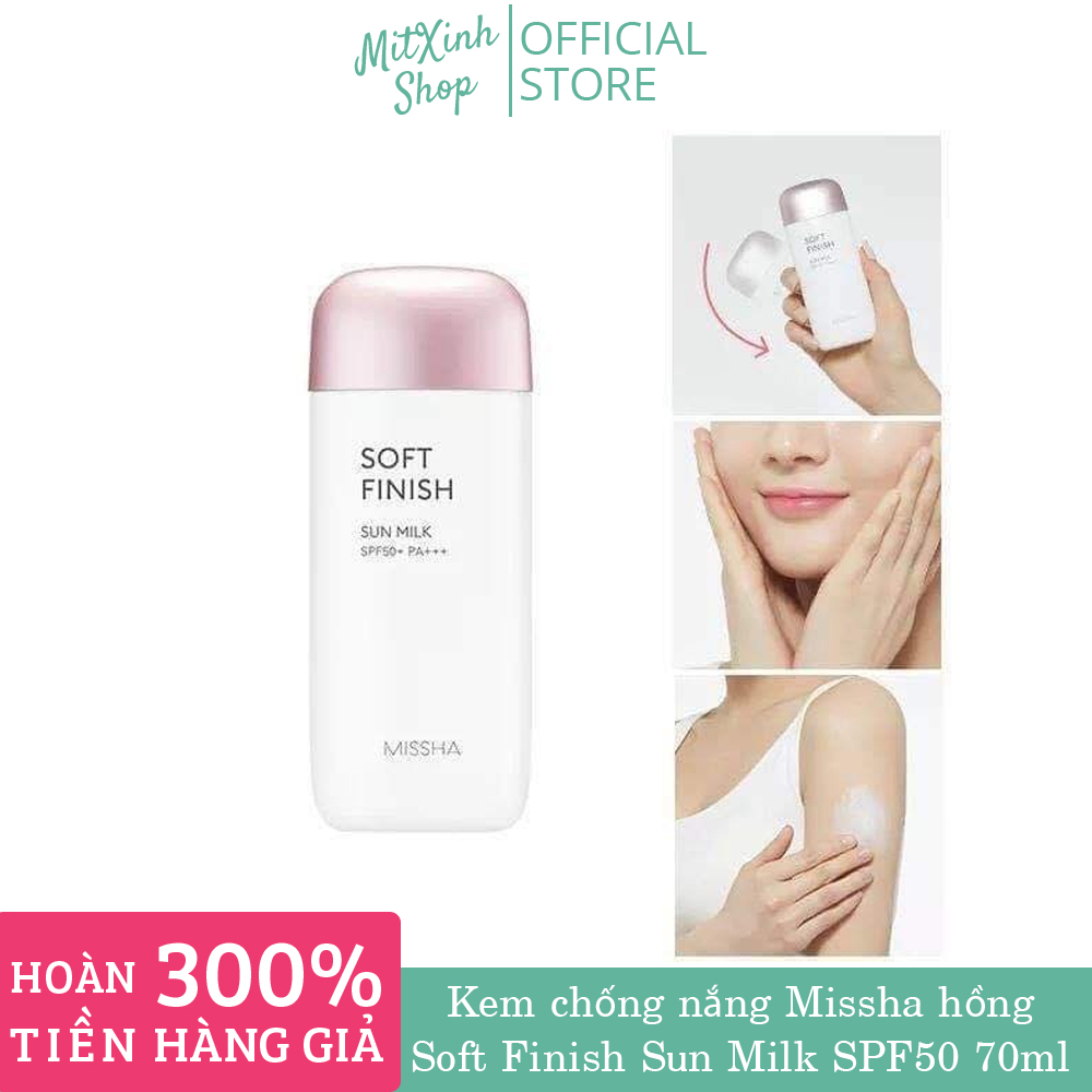 Kem Chống Nắng Missha Hồng Soft Finish Sun Milk Spf50+ Pa+++ 70Ml | Lazada.Vn