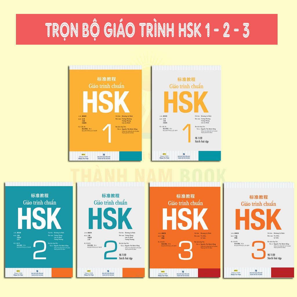 Sách - giáo trình chuẩn hsk 1,2,3 giáo trình + bài tập