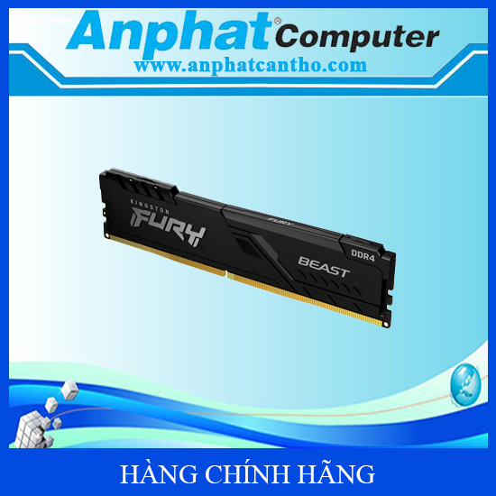 Bộ nhớ RAM PC KINGSTON FURY Beast Black 16GB DDR4 3200Mhz U-DIMM 1RX16 (KF432C16BB/16) - Hàng Chính