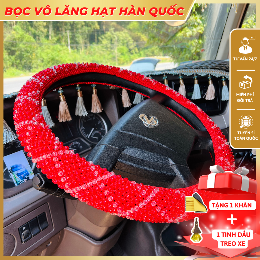 Bọc Vô lăng hạt cườm HQ loại 2 đủ màu đủ size