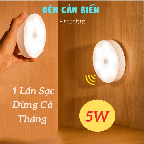 Đèn Led Cảm Biến, Đèn Cảm Ứng Chuyển Động Dán Tường Sạc USB ,Thích Hợp Cho Tủ Quần Áo, Hành Lang SUN STORE