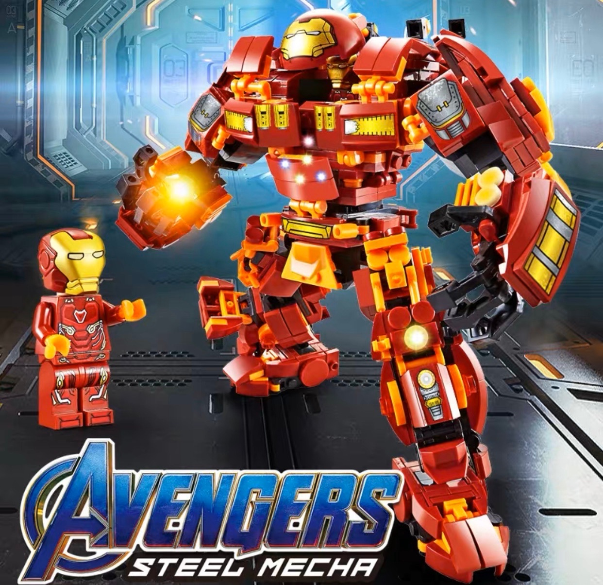 lắp ráp mô hình super hero mô hình bộ ráp  War Machine Buster khổng lồ 765 miếng