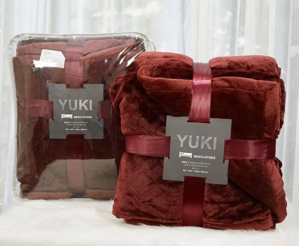 Chăn lông thỏ Nhật Bản Yuki, mền lông thỏ ấp áp, mềm mịn, hàng Nhật chính hãng