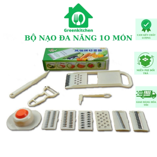 Bàn nạo rau củ quả đa năng 11 món nạo bào sợi to nhỏ lát mỏng bào cắt sóng cà rốt khoai tây đu đủ dưa leo chuột làm nộm