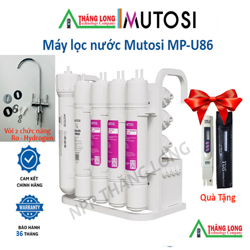 Máy lọc nước Mutosi Hydrogen MP - U86 - 11 lõi lọc - Vòi 2 chức năng: RO-Hydrogen