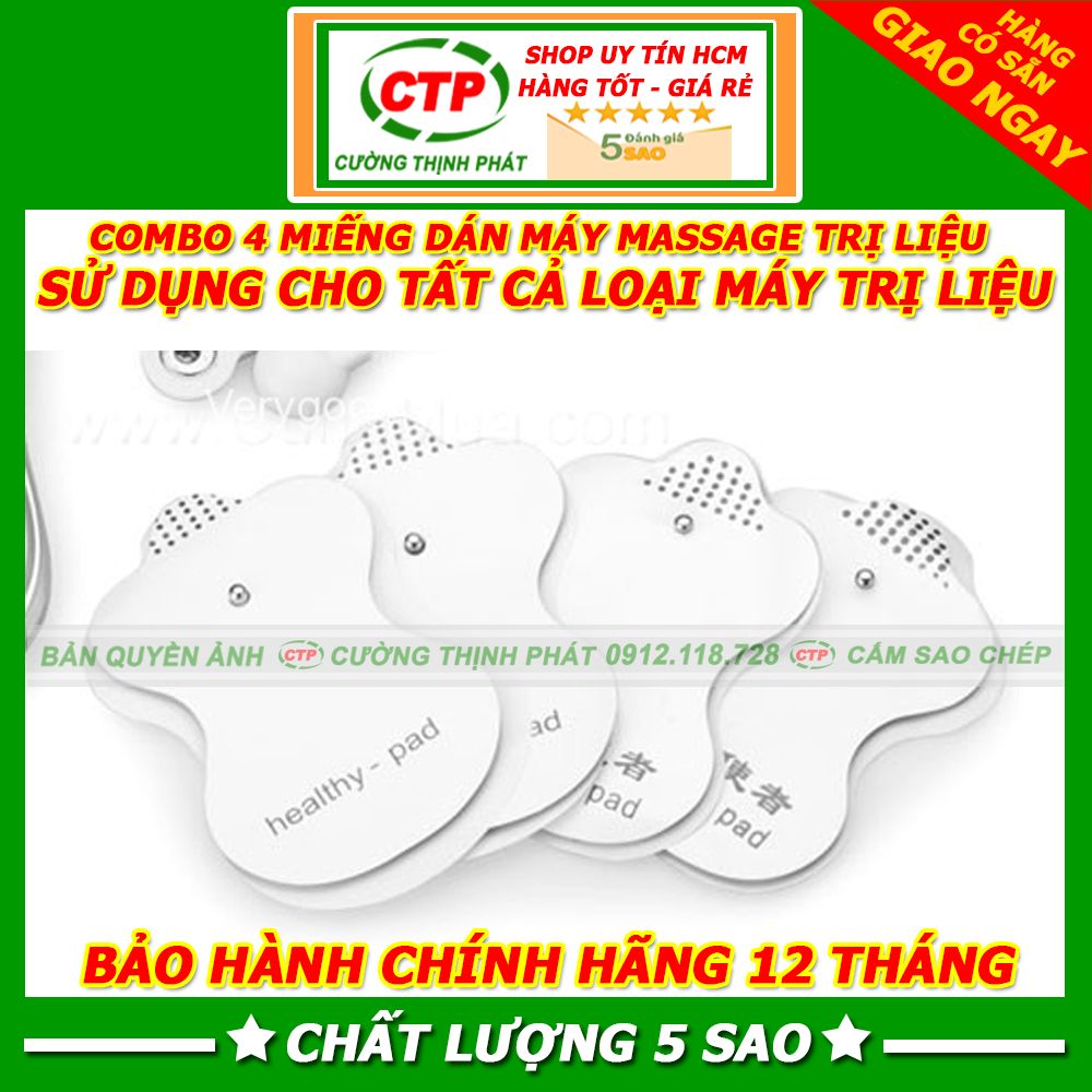 Bộ 4 miếng dán rời dùng cho máy massage trị liệu