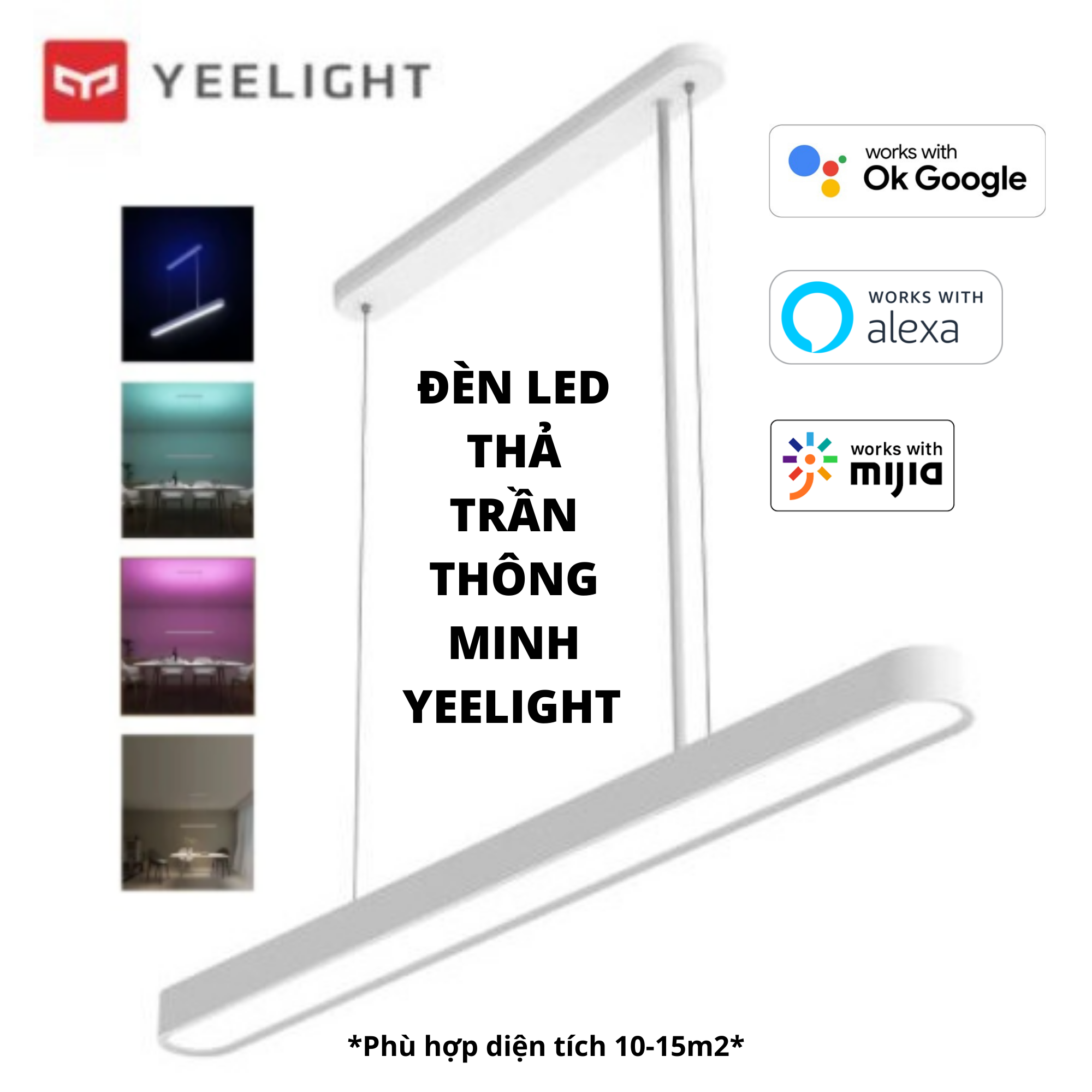 ĐÈN LED THẢ TRẦN THÔNG MINH YEELIGHT YLDL01YL – BẢN QUỐC TẾ - NHẬP KHẨU CHÍNH HÃNG