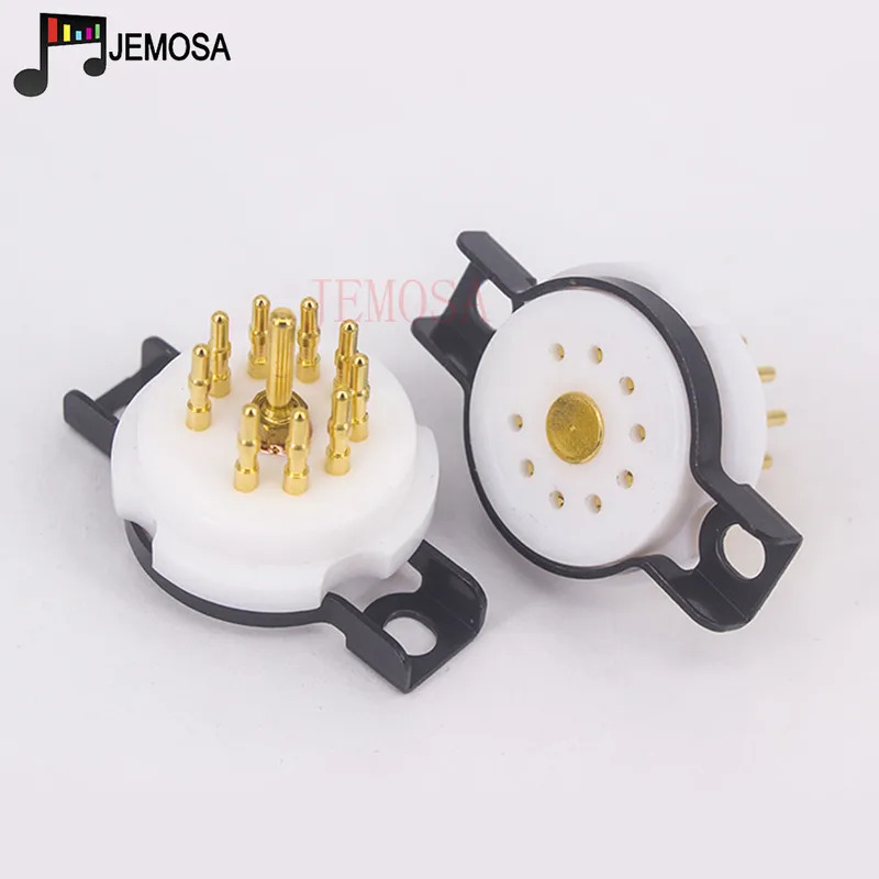 Eizz Teflon small 9pins tube socket gold plated for 12AX7 ECC82 ECC83 6922 ecc88 electron tube HiFi audio vacuum tube amplifier
