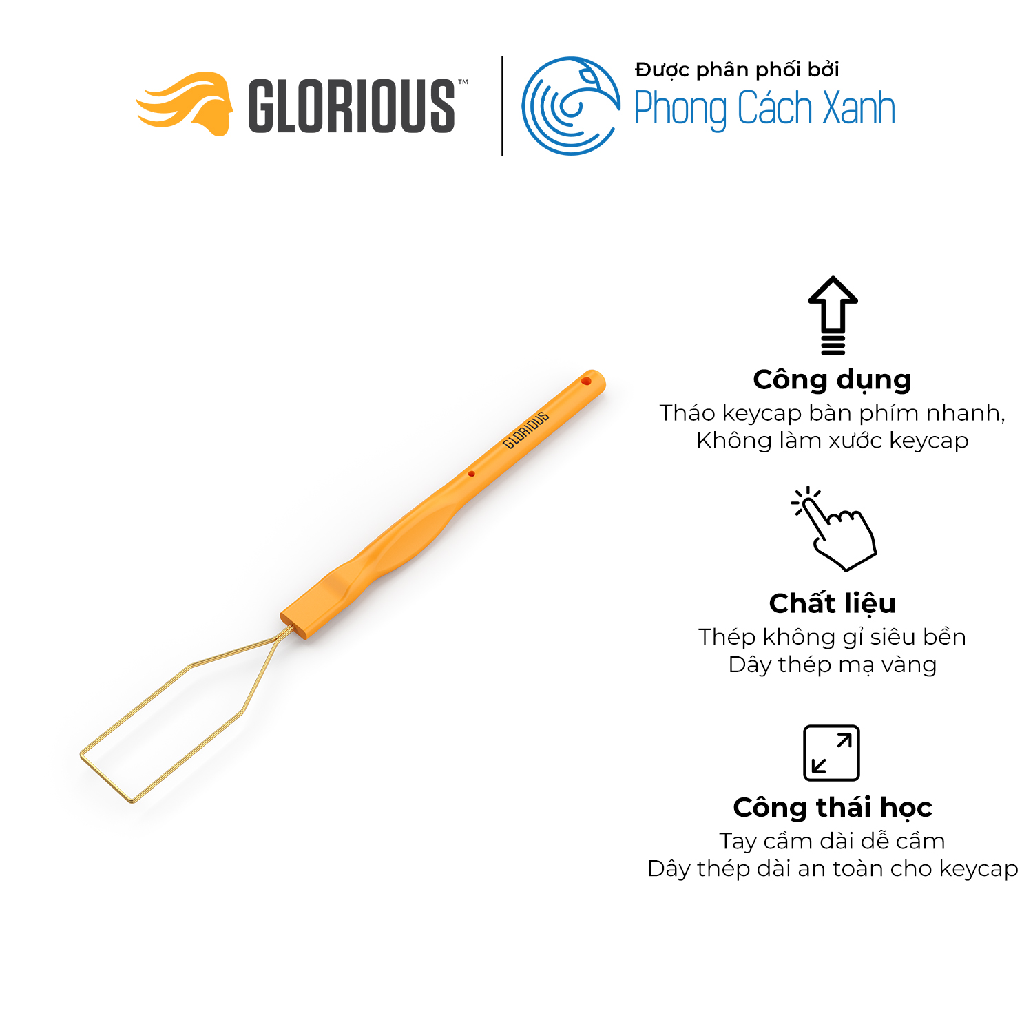 Dụng cụ tháo keycap Glorious keypuller - Hàng Chính Hãng