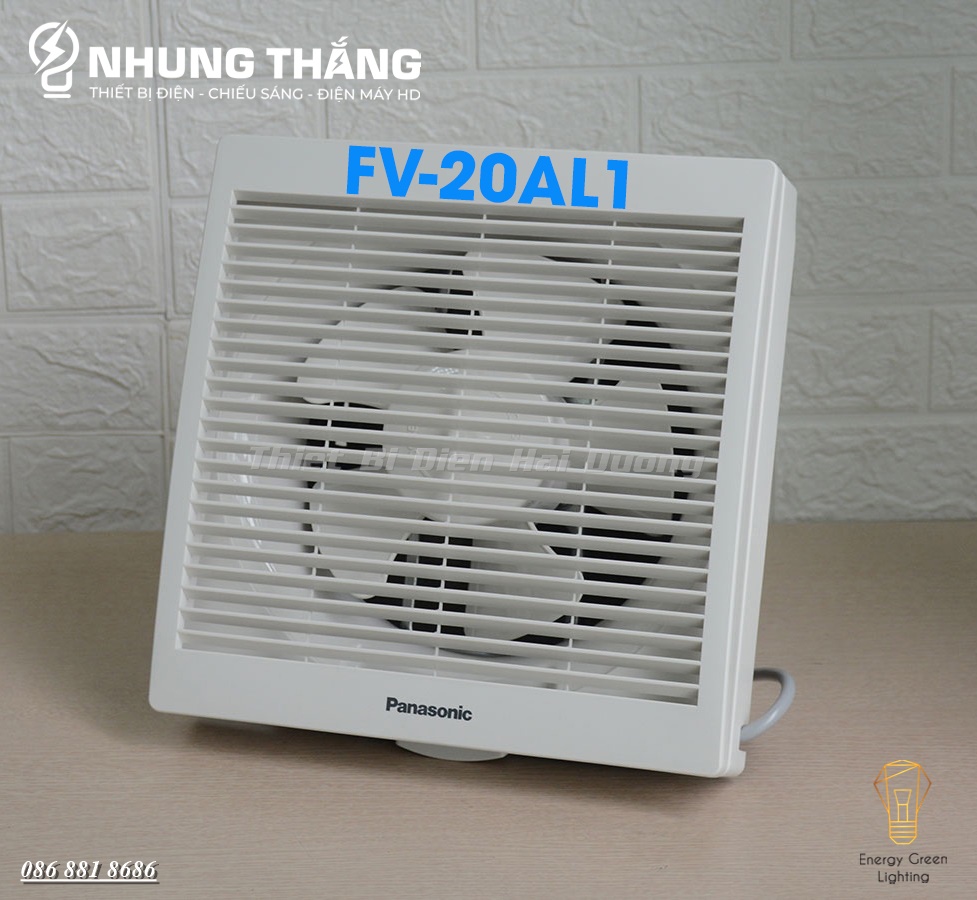 Quạt hút gắn tường Panasonic FV-20AL1 - 1 chiều có màn che - Tạo sự thông thoáng cho không gian - Bảo hành 1 năm