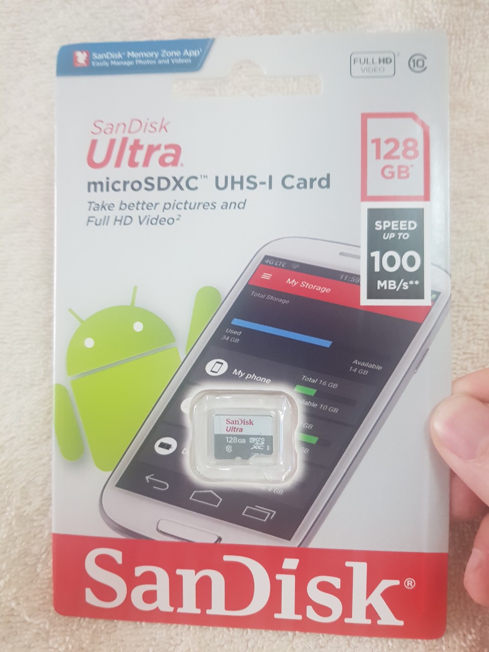Thẻ nhớ điện thoại micro sdxc sandisk uhs-1 128gb class 10 - thẻ nhớ micro sd 128gb dùng cho điện thoại camera