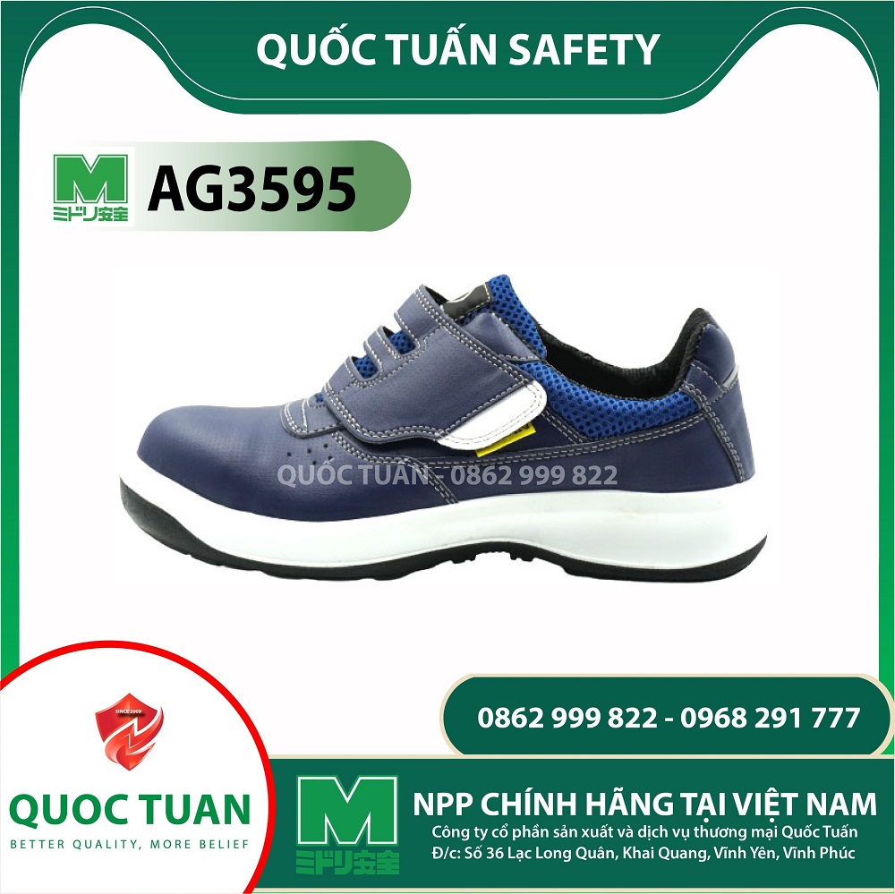 Giày bảo hộ lao động Midori Sneaker Mũi composite chịu lực Chống tĩnh điện