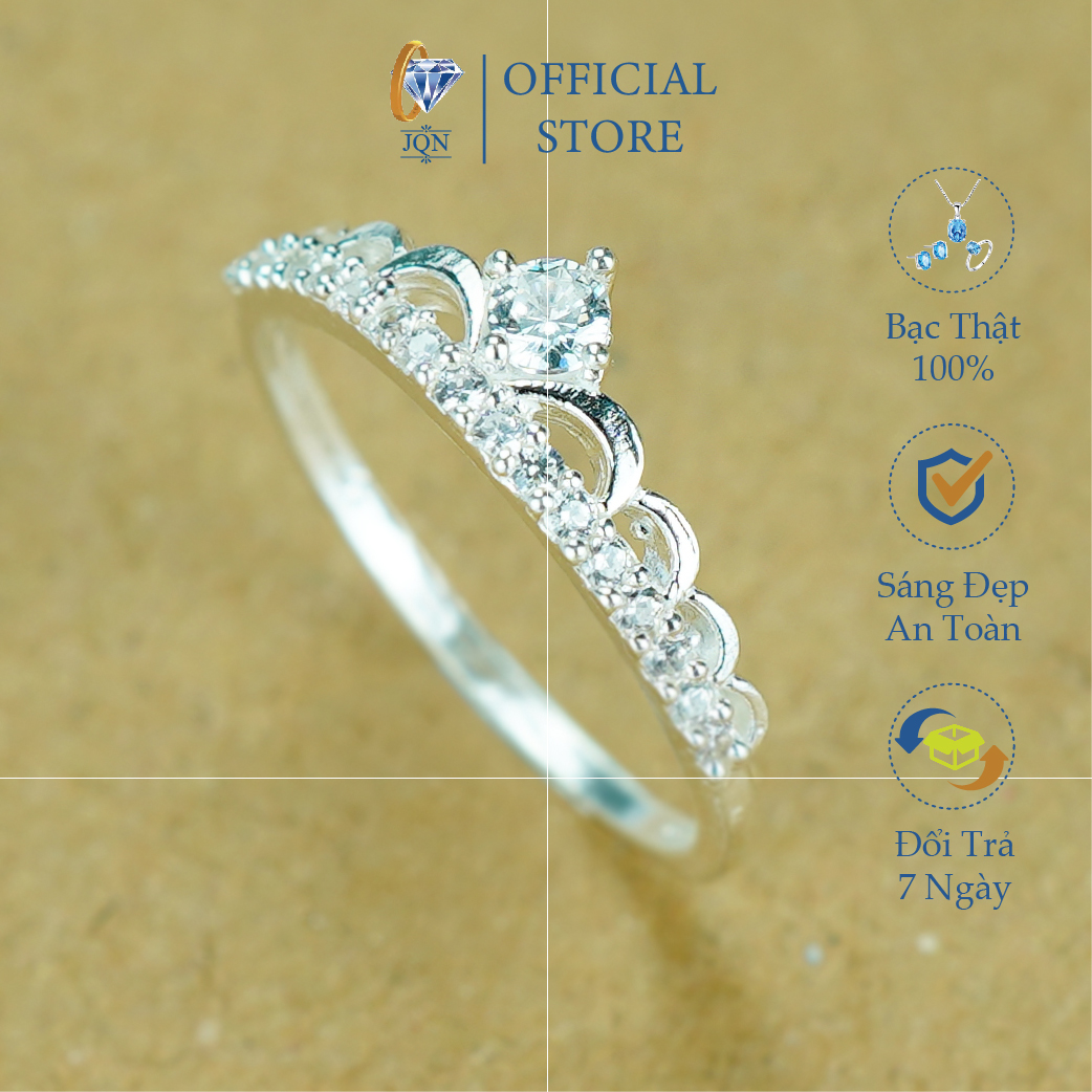 Nhẫn Bạc Nữ JQN Mẫu Nhẫn Vương Miện N49