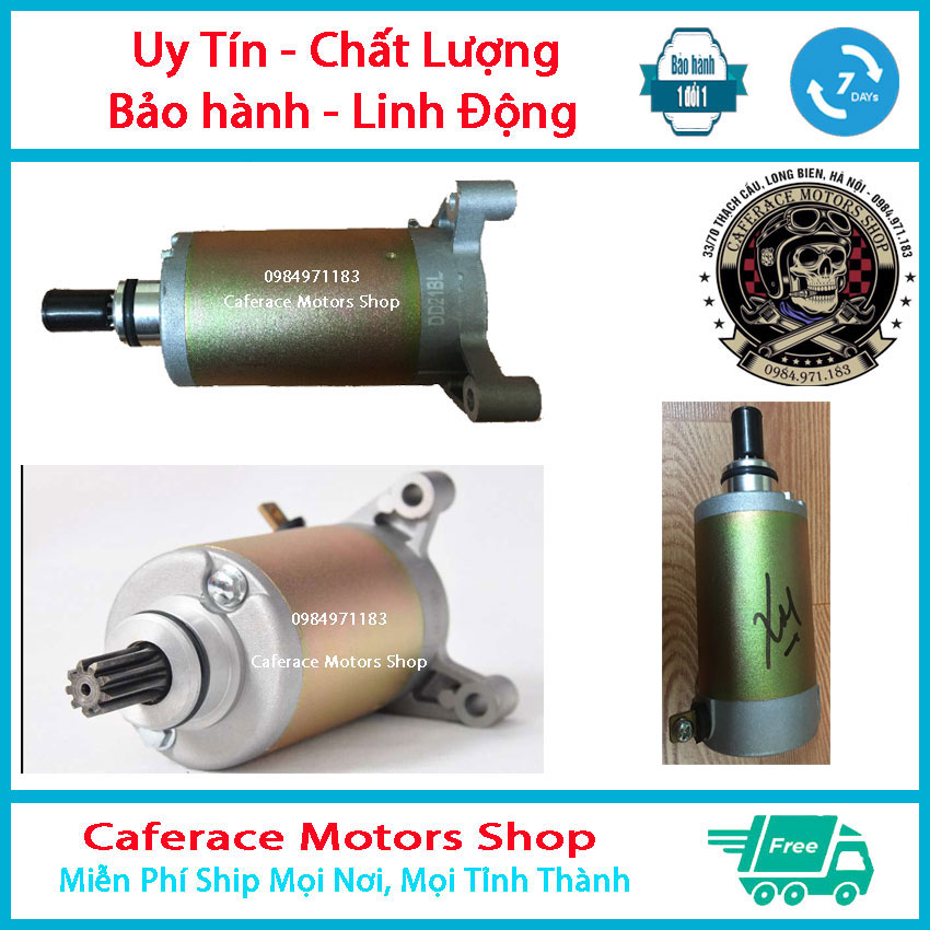 [FreeShip+Qua]Củ đề xe máy. Mô tơ đề xe máy suzuki Gn125, Caferace motor shop-0984971183