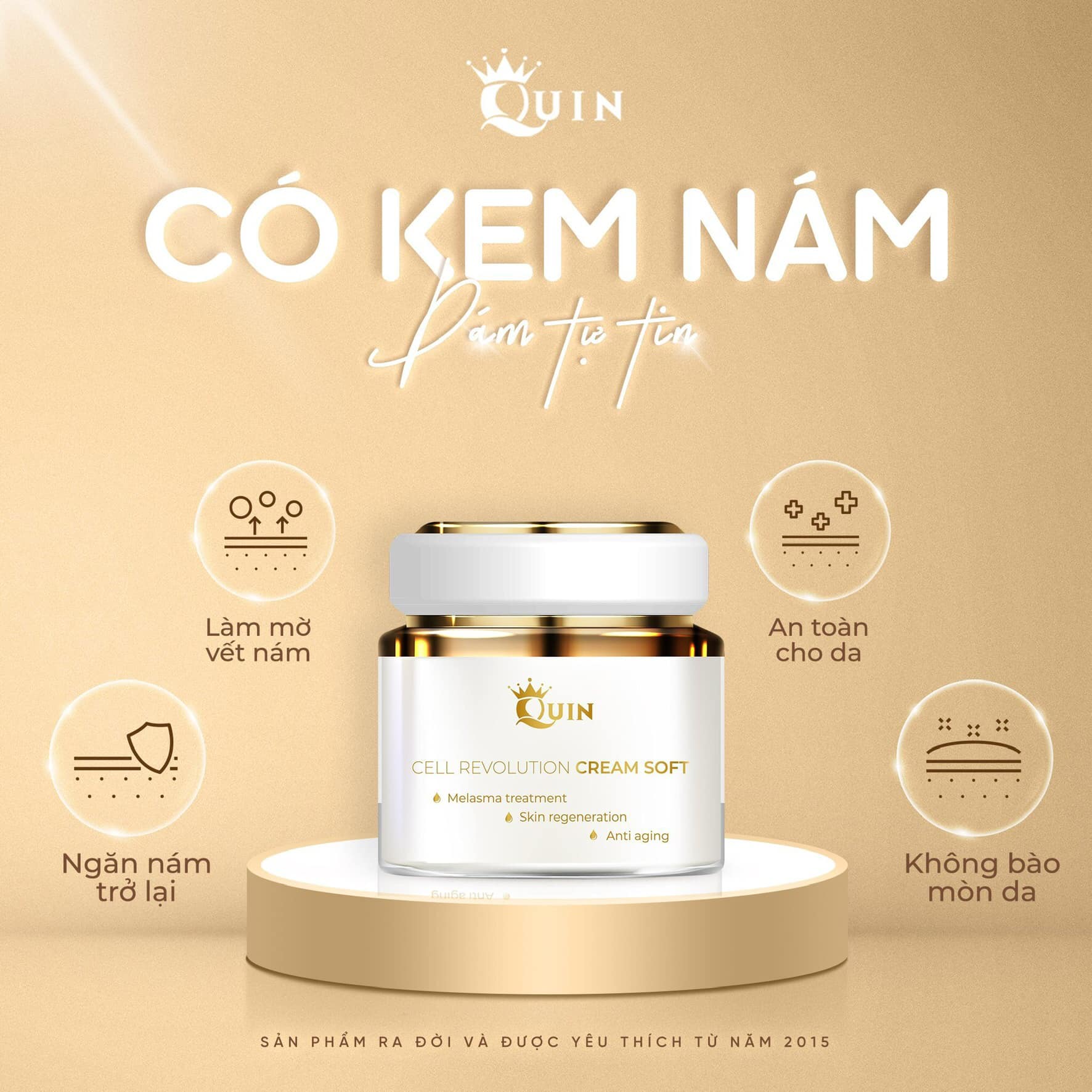 Kem trị nám quin cao cấp