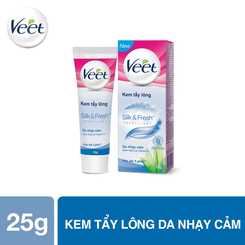 KEM TẨY LÔNG VEET DÀNH CHO DA NHẠY CẢM  25G( hàng chính hãng phân phối bởi cty DKSH Việt Nam)