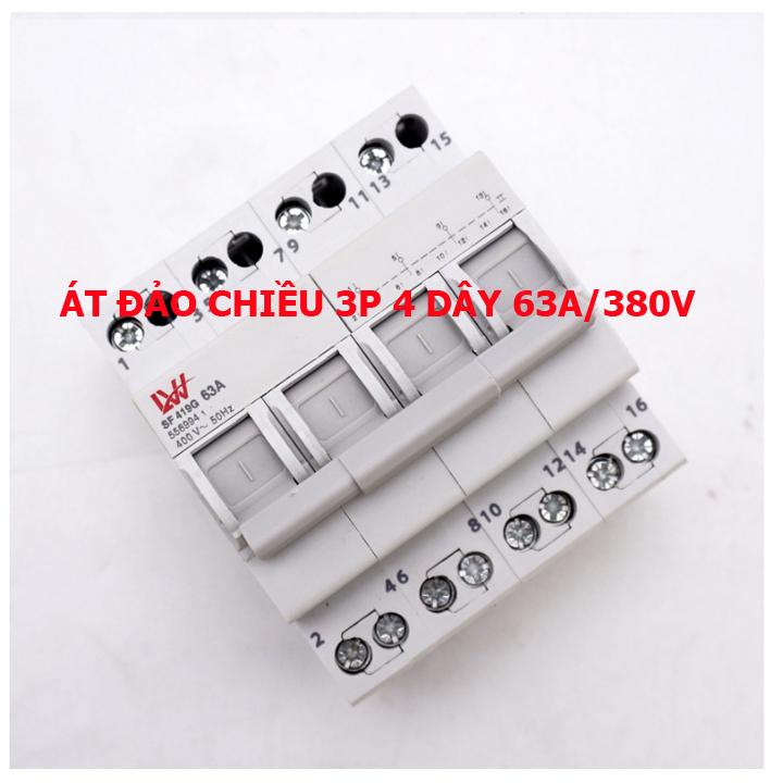 Át đảo chiều 3 pha 63A 380V LW cầu dao đảo chiều dạng aptomat- át chuyển nguồn