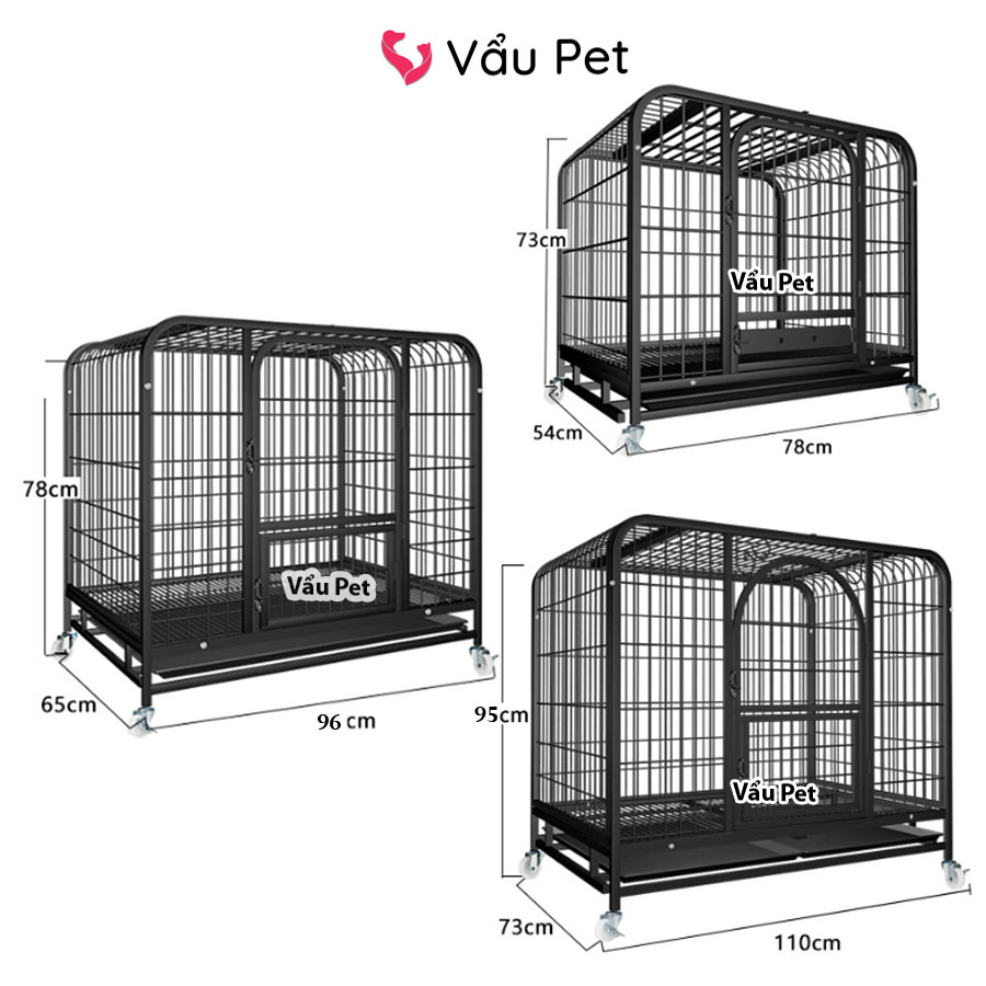 Lồng chuồng cho chó mèo có bánh xe