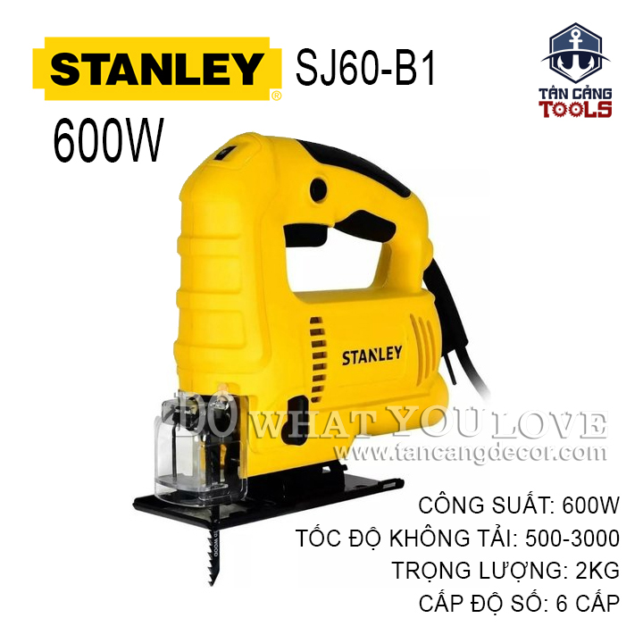 Máy cưa lọng cầm tay 6 cấp stanley sj60-b1 600w