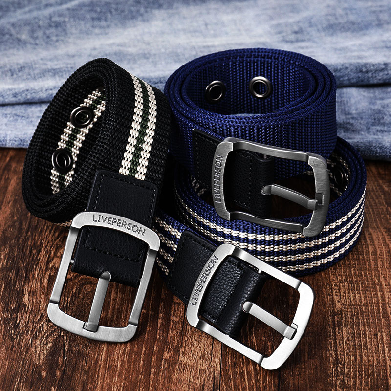 Thắt lưng nam chất liệu vải dù dài 110cm bền đẹp đầu khóa kim loại - mẫu M50k - có video sản phẩm.