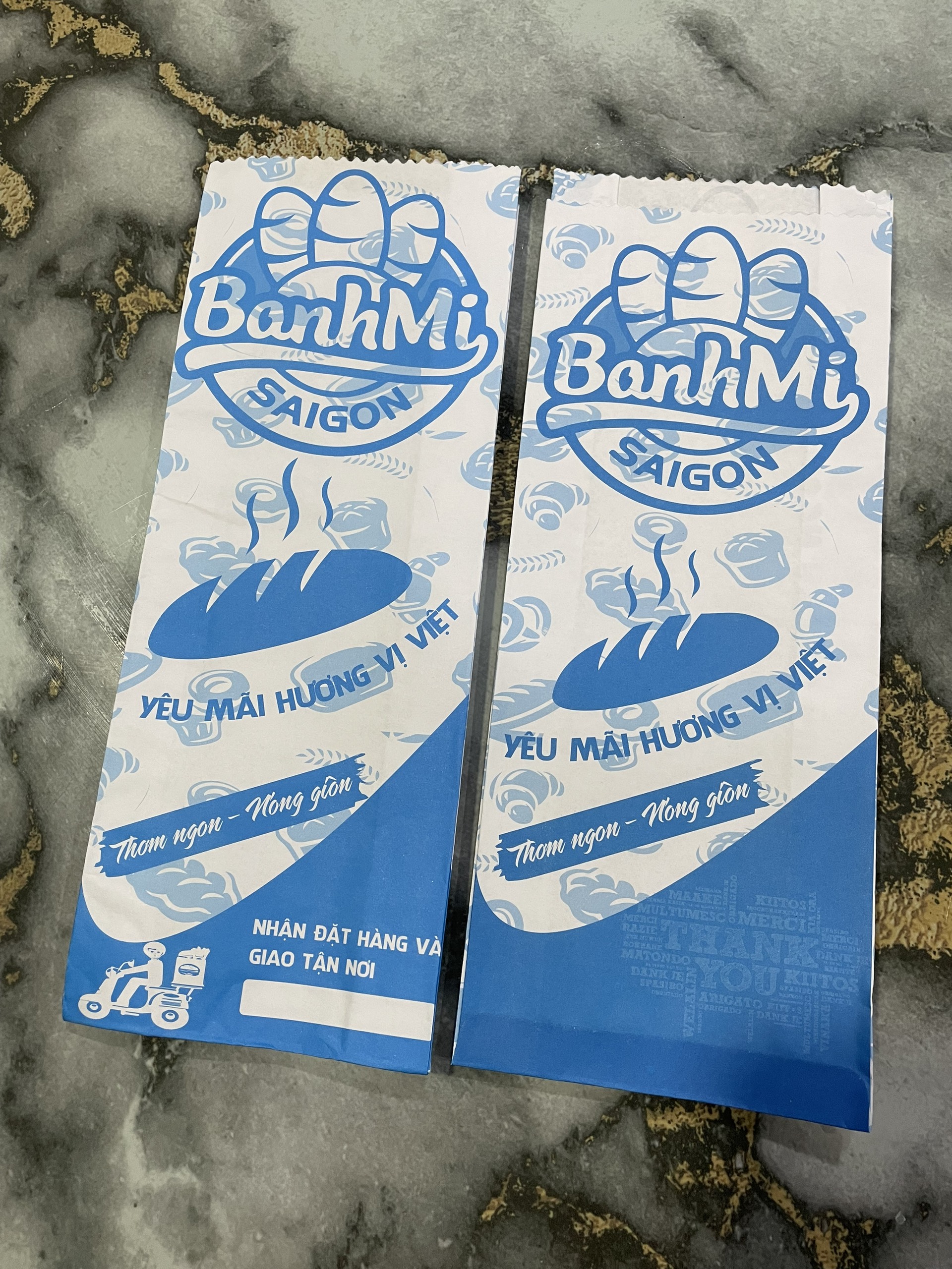 Combo 500 túi đựng bánh mì giấy ford in sẵn, An Toàn Vệ Sinh Thực Phẩm