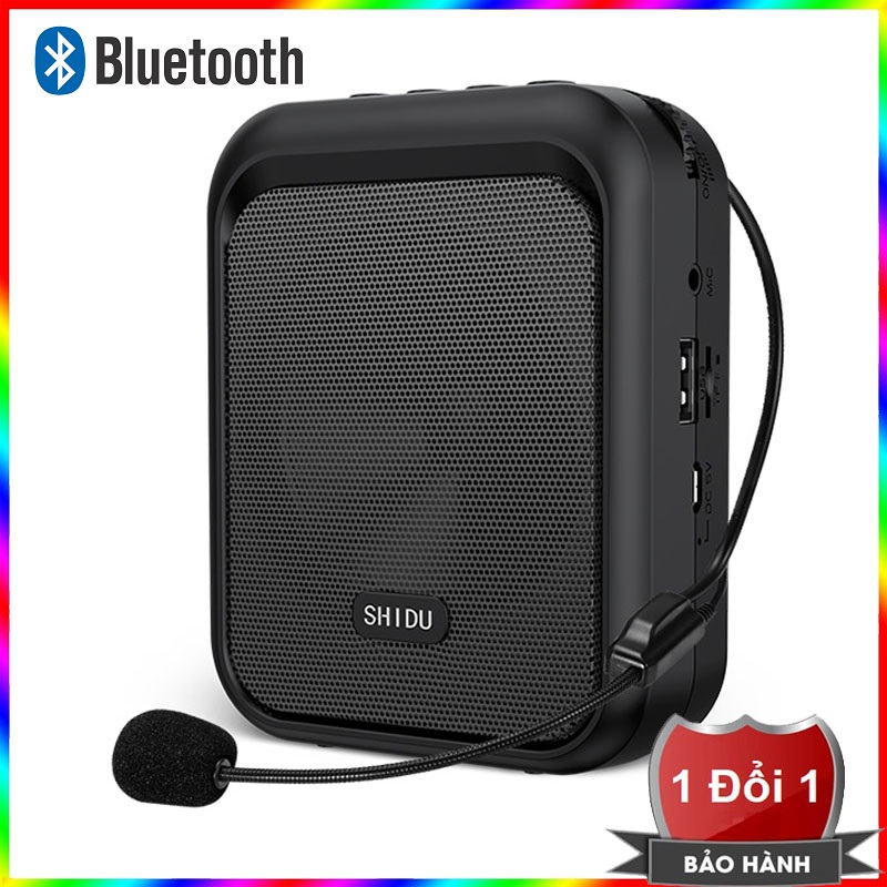 Máy trợ giảng có dây shidu sd-m100 hỗ trợ bluetooth kết nối điện thoại - máy trợ giảng shidu m100 kiêm loa bluetooth cao cấp - bảo hành 3 tháng