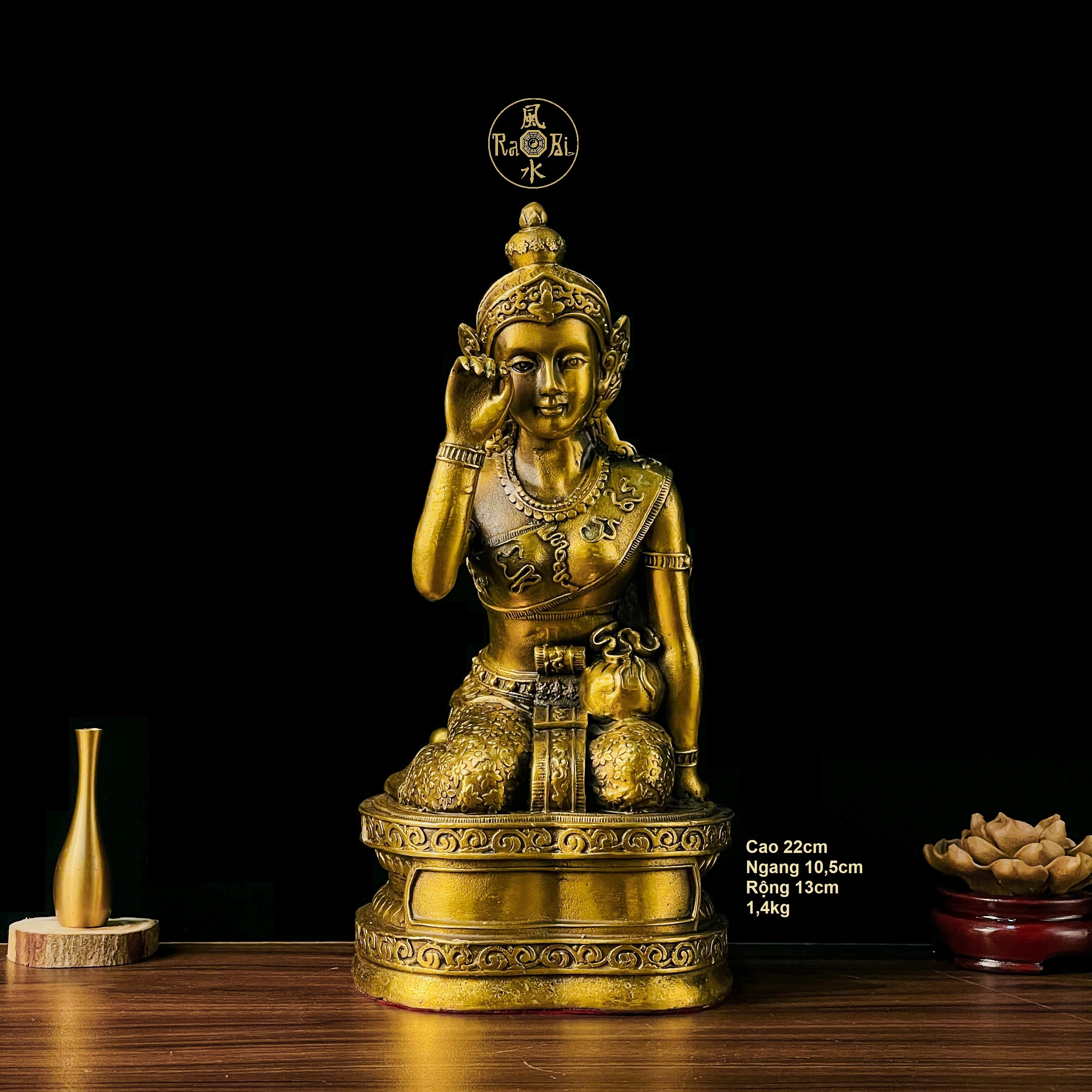 Mẹ ng.oắc lớn - nữ thần chiêu tài thái lan - tượng đồng thờ cúng cao cấp - đồ đồng mỹ nghệ