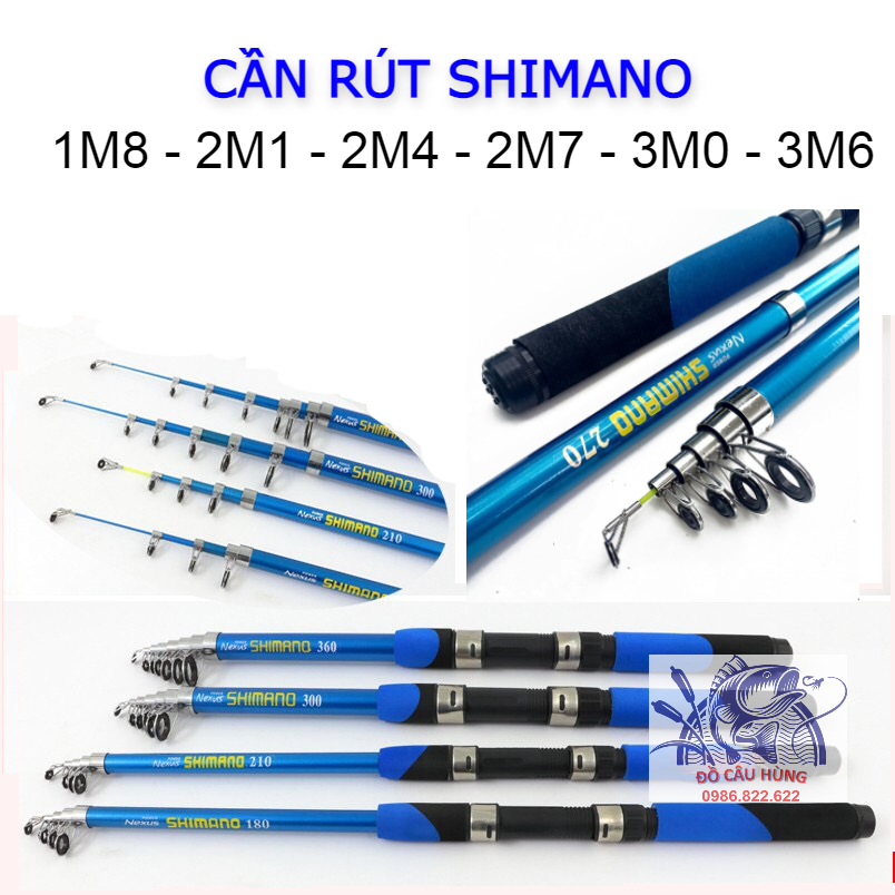 Cần câu máy Shimano, cần câu rút giá rẻ, hàng đẹp. Cần câu máy rút shimano