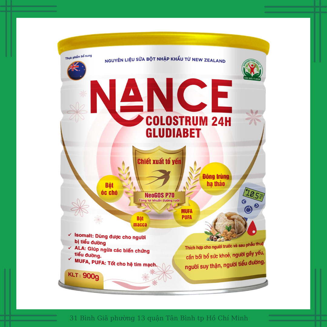 Sữa bột Nance Colostrum 24h Gludiabet - Sữa dành cho người tiểu đường