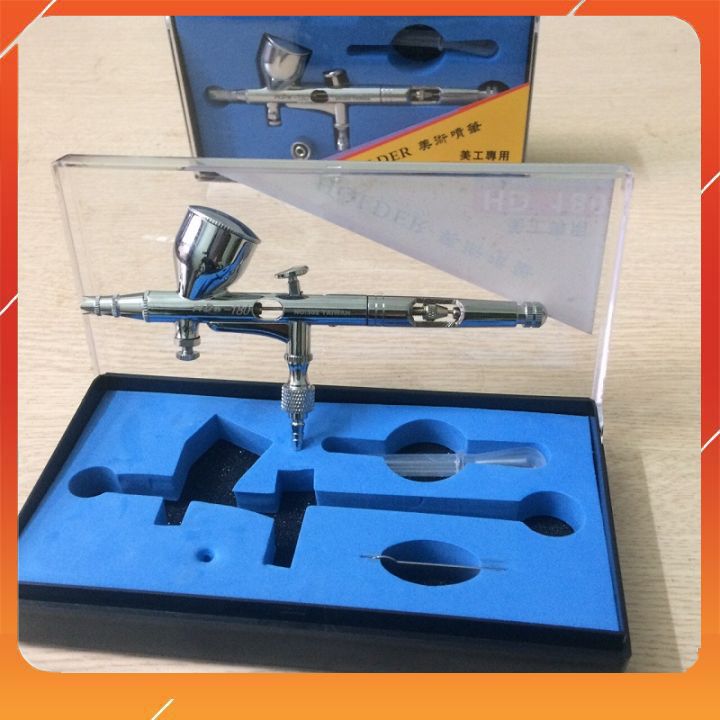 Airbrush bút vẽ mỹ thuật hd 180 súng vẽ airbrush, súng phun sơn mini lỗ phun 0.2 mm - đài loan, tặng dây