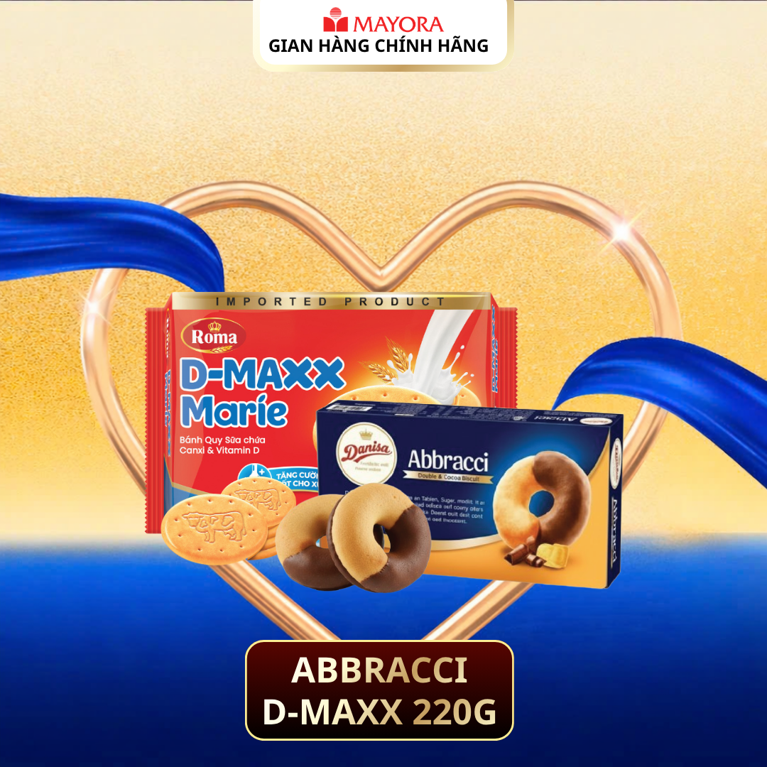 COMBO 2 LOẠI BÁNH QUY: DANISA ABBRACCI 168G + D-MAXX MARIE 220G