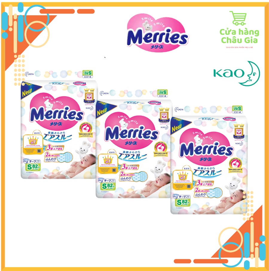 [HCM]Combo 3 gói tã DÁN Merries nội địa Nhật Size NB90/S82/M64/L54/XL44 Mua 3 gói tặng 1 thùng đa năng( đựng đồ chơi cho Bé giao màu ngẫu nhiên).