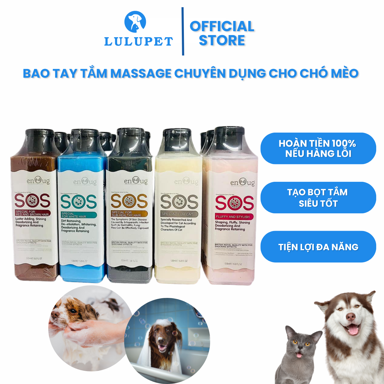Sữa tắm cho chó sos 530ml poodle, lông trắng, lông tối màu - sữa tắm chó mèo