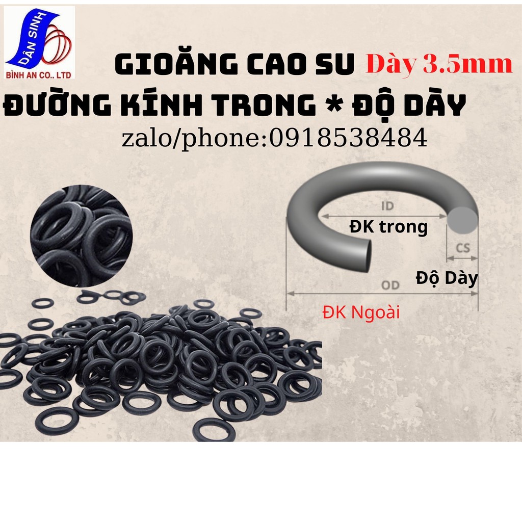 Dày 3.5mm * gioăng cao su nbr70