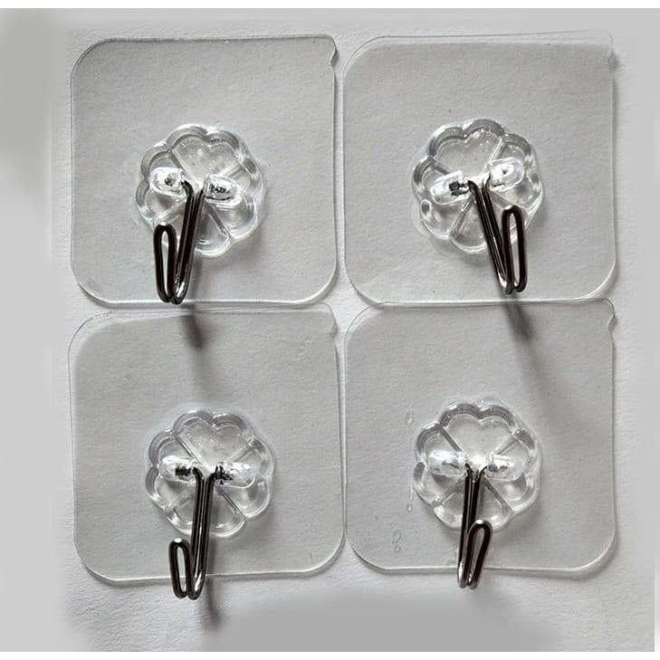 Combo 20 móc treo đồ siêu dính dán tường kích thước 6 x 6cm
