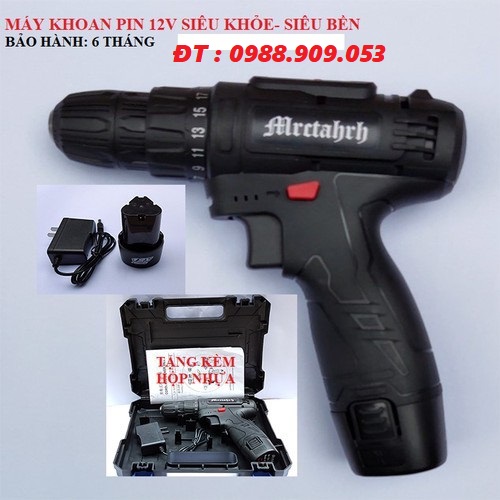 [CHÍNH HÃNG]Bộ máy khoan sửa chữa vặn vít 12V dùng pin có đảo chiều Thái Lan