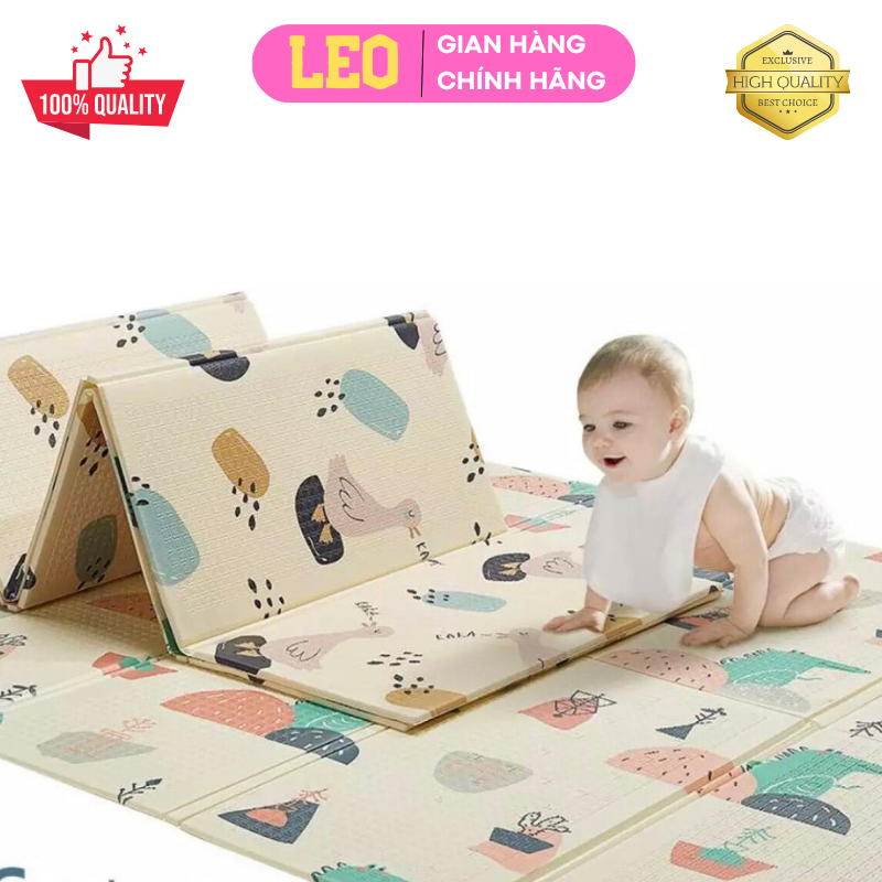 Thảm trải sàn xốp xpe - kích thước 1m8x2m - 2 mặt phủ silicone chống thấm tuyệt đối, chống trơn trượt, chống va đập cho bé - thảm trải sàn gấp gọn, thảm lót sàn nhà, thảm xốp gấp gọn xpe