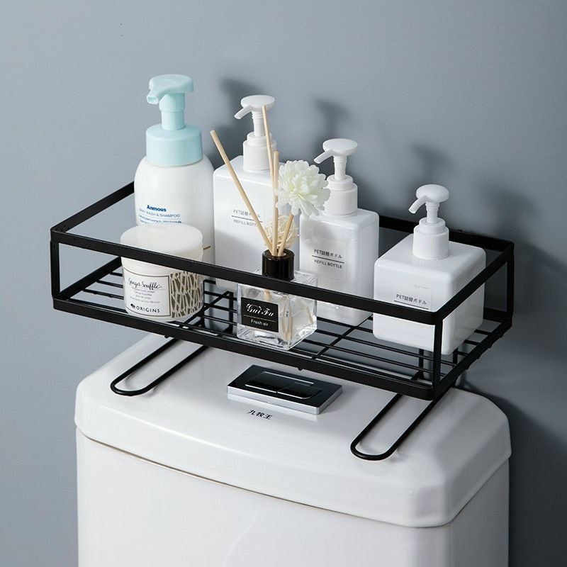 KỆ sắt để đồ sau toiet dán tường siêu chắc