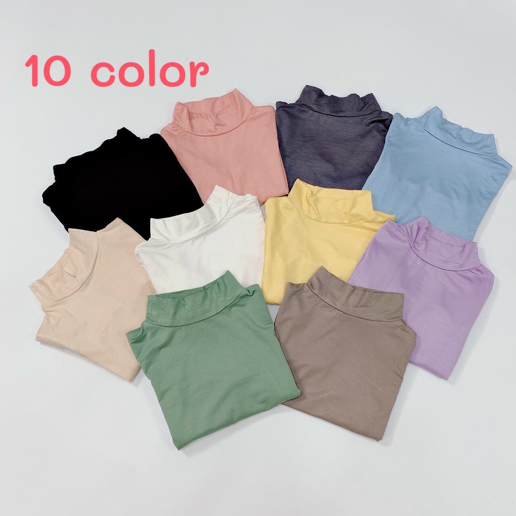 Áo Thun Lạnh Giữ Nhiệt Cổ 3 Phân Họa Tiết Ngộ Nghĩnh Cho Bé Trai, Bé Gái 7-16kg