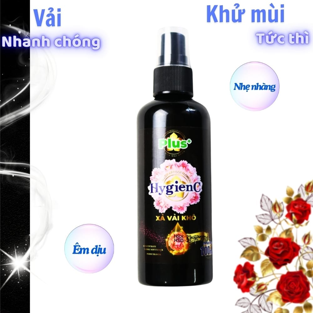 [HygienC] Xịt Xả Vải Khô, Xịt Thơm Quần Áo 100ml