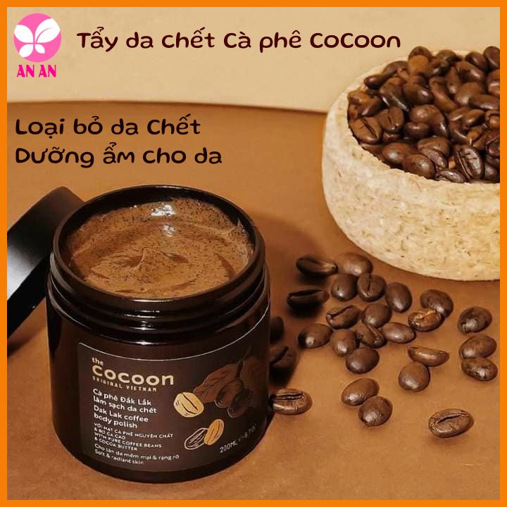 Làm sạch da chết cà phê CoCoon - Tẩy da chết Cocoon cà phê - Tẩy tế bào chết Cà phê ĐakLak Cocoon - 200ml