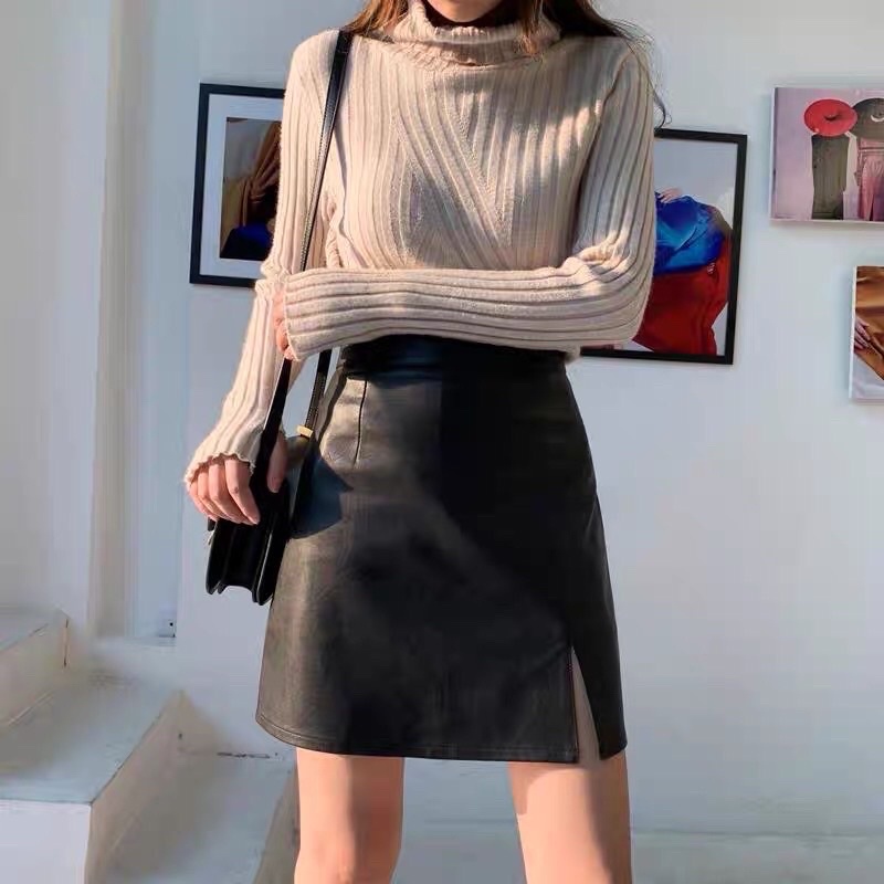 Chân váy chữ a xẻ cao cấp